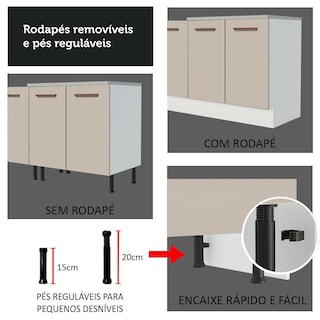 Foto 7 | Gabinete Bajo Bufetera Madesa Agata 150cm Con Encimera Bc 03