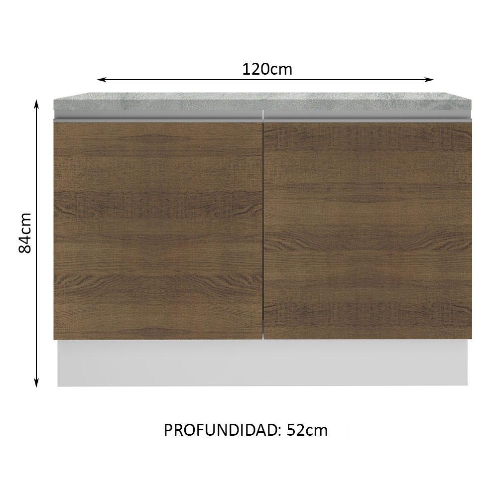 Foto 4 pulgar | Gabinete Bajo Bufetera Madesa Glamy 120cm Con Encimera Bm