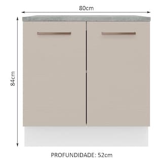 Foto 2 | Gabinete Bajo Bufetera Madesa Agata 80cm Con Encimera Bc 05