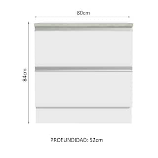 Foto 4 | Gabinete Bajo Bufetera Madesa Glamy 80cm Con Encimera Bb 01