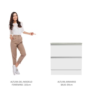 Foto 5 | Gabinete Bajo Bufetera Madesa Glamy 80cm Con Encimera Bb 01