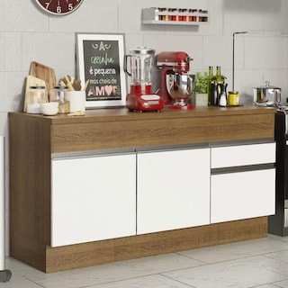 Foto 2 | Gabinete Bajo Bufetera Madesa Glamy 120cm Con Encimera Mb 02