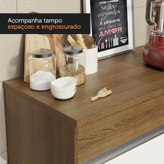 Foto 7 | Gabinete Bajo Bufetera Madesa Glamy 120cm Con Encimera Mb 02