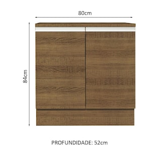 Foto 2 | Gabinete Bajo Bufetera Madesa Glamy 80cm Con Encimera Mm 03