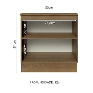 Foto 3 | Gabinete Bajo Bufetera Madesa Glamy 80cm Con Encimera Mm 03