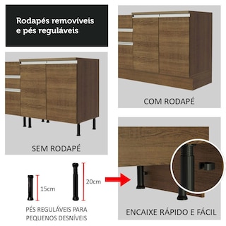 Foto 8 | Gabinete Bajo Bufetera Madesa Glamy 80cm Con Encimera Mm 03