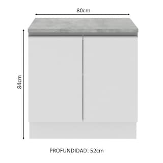 Foto 3 | Gabinete Bajo Bufetera Madesa Glamy 80cm Con Encimera Bb