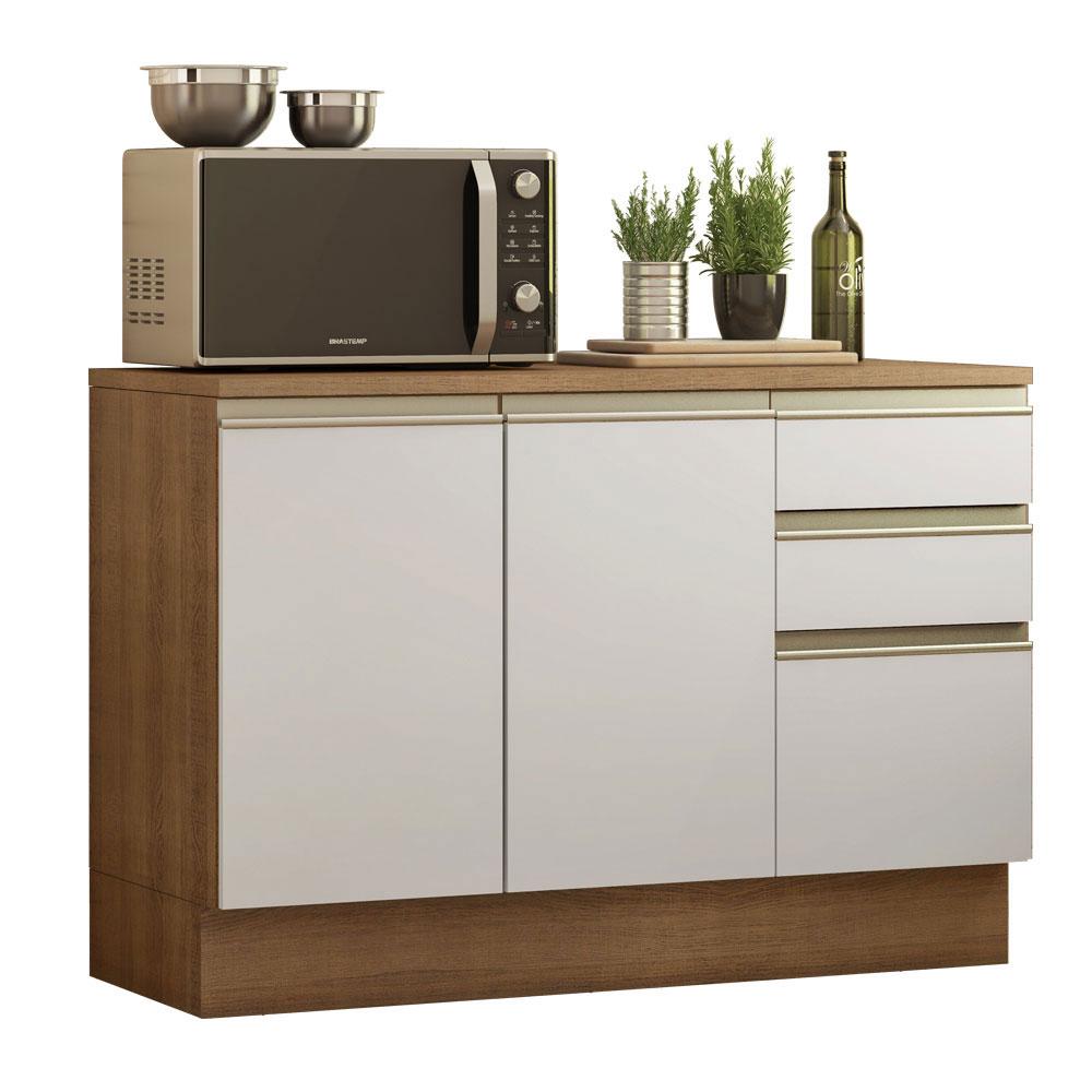 Foto 2 pulgar | Gabinete Bajo Bufetera Madesa Glamy 120cm Con Encimera Mb 08