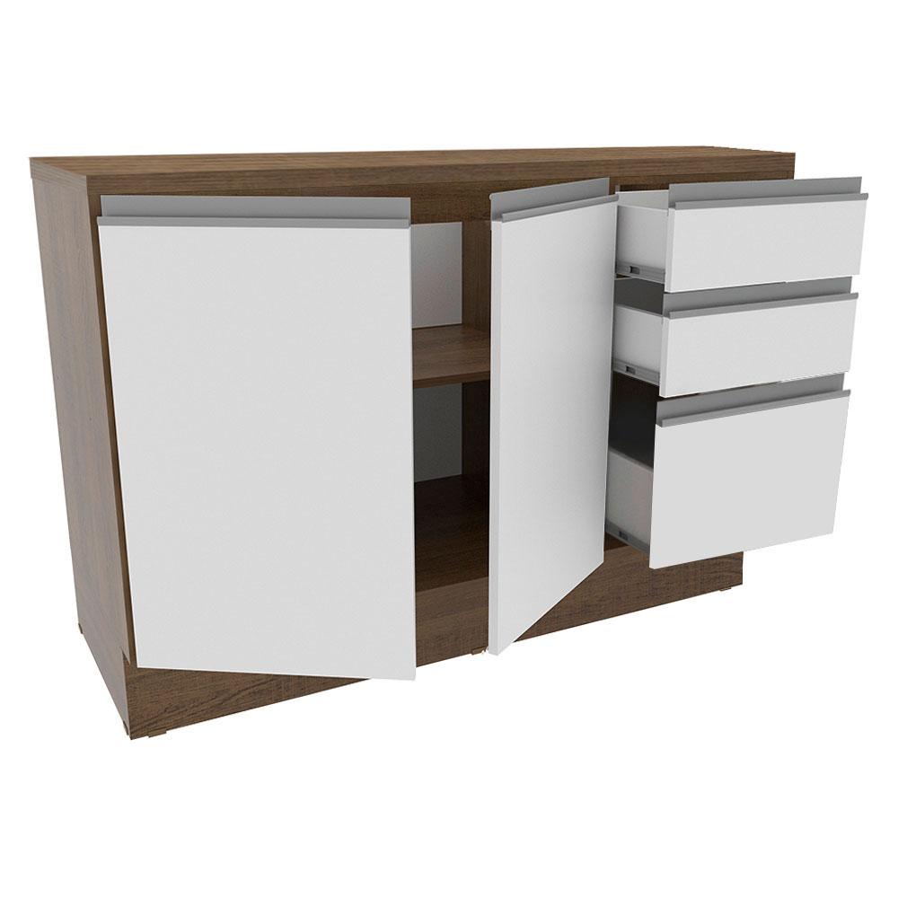 Foto 5 pulgar | Gabinete Bajo Bufetera Madesa Glamy 120cm Con Encimera Mb 08