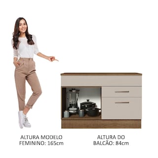 Foto 5 | Gabinete Bajo Bufetera Madesa Agata 120cm Con Encimera Mc 01