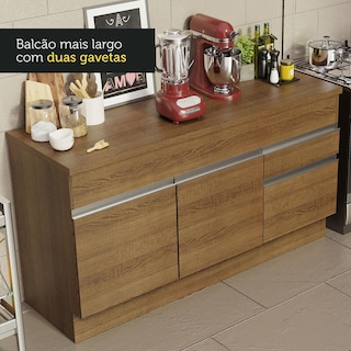 Foto 2 | Gabinete Bajo Bufetera Madesa Glamy 150cm Con Encimera Mm