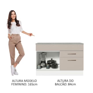 Foto 5 | Gabinete Bajo Bufetera Madesa Agata 120cm Con Encimera Bc 01