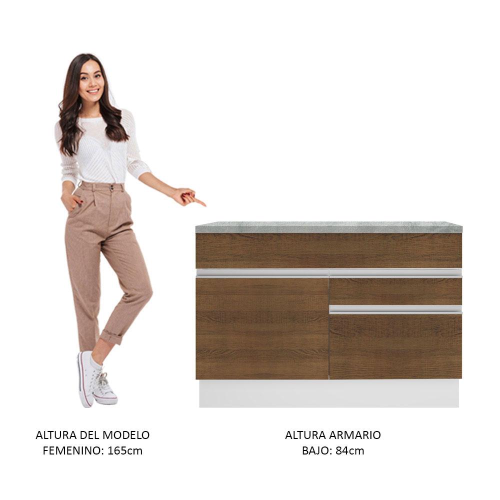 Foto 5 pulgar | Gabinete Bajo Bufetera Madesa Glamy 120cm Con Encimera Bm 01