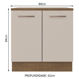 Foto 2 | Gabinete Bajo Bufetera Madesa Agata 80cm Con Encimera Mc 04
