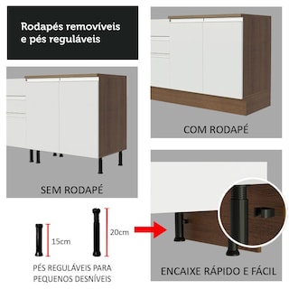 Foto 8 | Gabinete Bajo Bufetera Madesa Glamy 120cm Con Encimera Mb