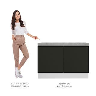 Foto 6 | Gabinete Bajo Bufetera Madesa Glamy 120cm Con Encimera Bn