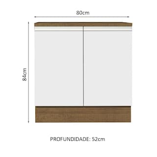 Foto 2 | Gabinete Bajo Bufetera Madesa Glamy 80cm Con Encimera Mb