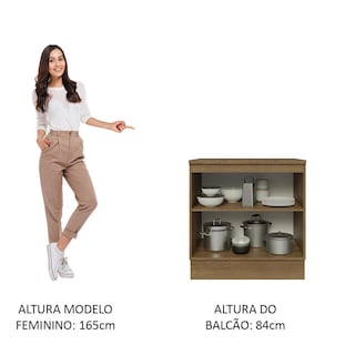 Foto 5 | Gabinete Bajo Bufetera Madesa Glamy 80cm Con Encimera Mb