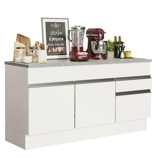 Foto 1 | Gabinete Bajo Bufetera Madesa Glamy 150cm Con Encimera Bb