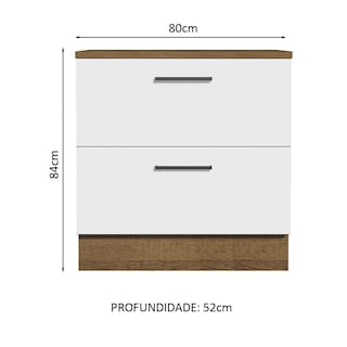 Foto 2 | Gabinete Bajo Bufetera Madesa Agata 80cm Con Encimera Mb 01