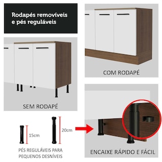 Foto 8 | Gabinete Bajo Bufetera Madesa Agata 80cm Con Encimera Mb 01