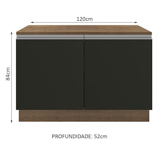 Foto 3 | Gabinete Bajo Bufetera Madesa Glamy 120cm Con Encimera Mn