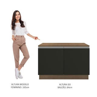 Foto 6 | Gabinete Bajo Bufetera Madesa Glamy 120cm Con Encimera Mn