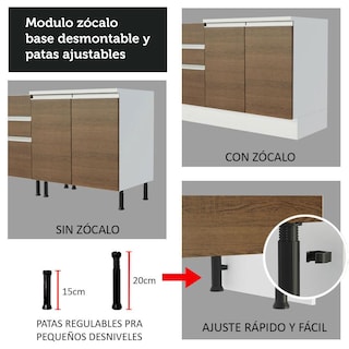 Foto 7 | Gabinete Bajo Bufetera Madesa Glamy 150cm Con Encimera Bm 08