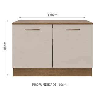 Foto 2 | Gabinete Bajo Bufetera Madesa Agata 120cm Con Encimera Mc 05