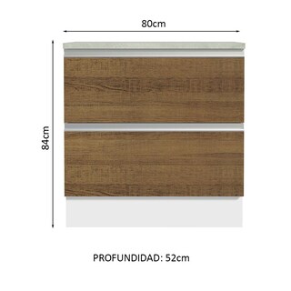Foto 4 | Gabinete Bajo Bufetera Madesa Glamy 80cm Con Encimera Bm 01
