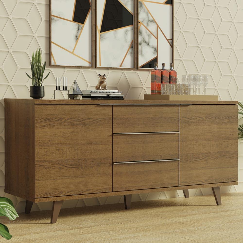 Foto 3 pulgar | Buffet Credenza Madesa Para Almacenaje 160cm 3 Cajones Mm