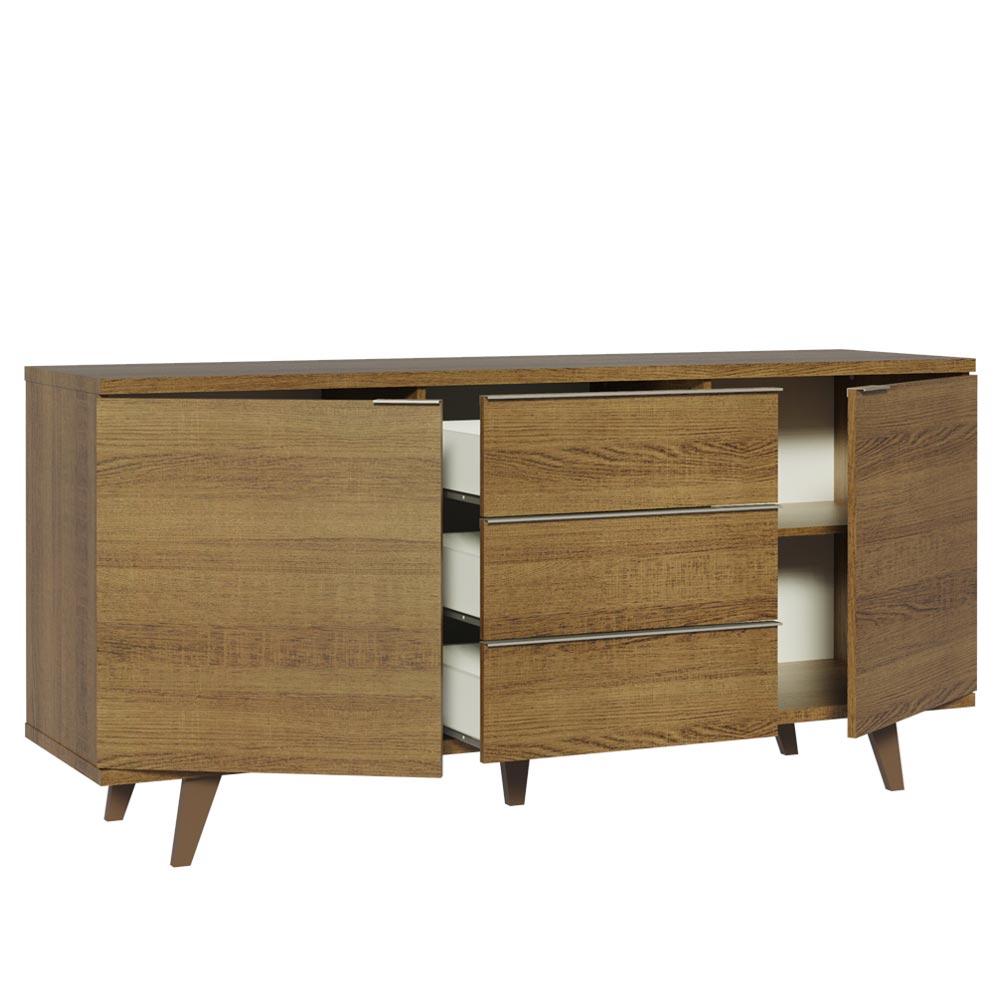 Foto 6 pulgar | Buffet Credenza Madesa Para Almacenaje 160cm 3 Cajones Mm