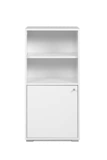 Foto 1 | Aparador De Cocina Blanco Con 1 Puerta Y 1 Entrepaño Estructura De Madera Industrial