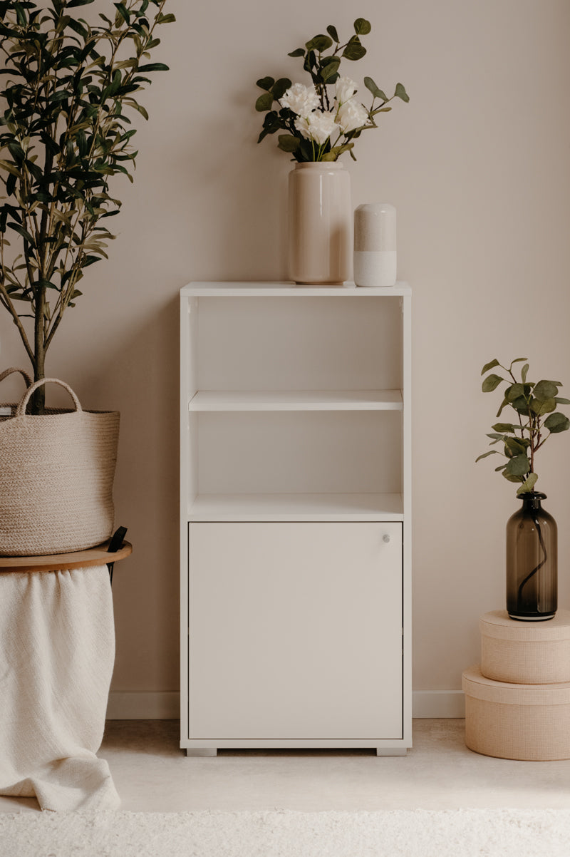 Foto 4 | Aparador De Cocina Blanco Con 1 Puerta Y 1 Entrepaño Estructura De Madera Industrial