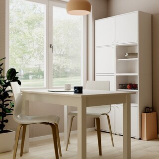 Foto 4 | Aparador De Cocina Blanco Con 2 Puertas Y 2 Entrepaños Con Estructura De Madera Industrial