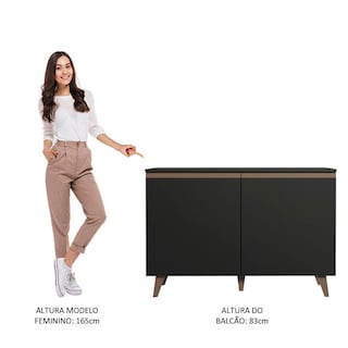 Foto 6 | Gabinete Bajo Bufetera Madesa 120cm Con Encimera Nn