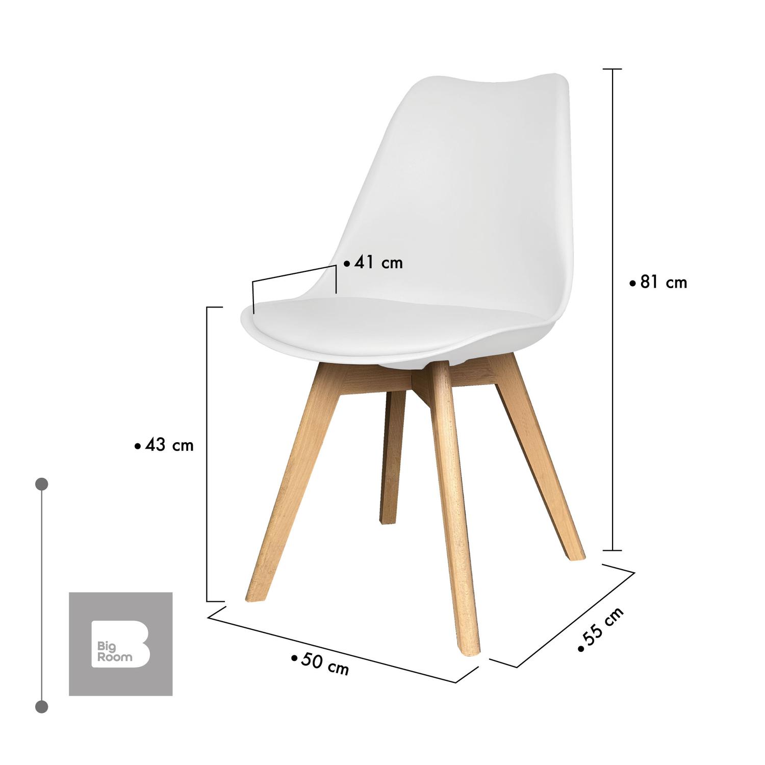 Foto 3 | Sillas Eames Big Room HJSHKT000600 color Blanco Acolchadas 6 Piezas