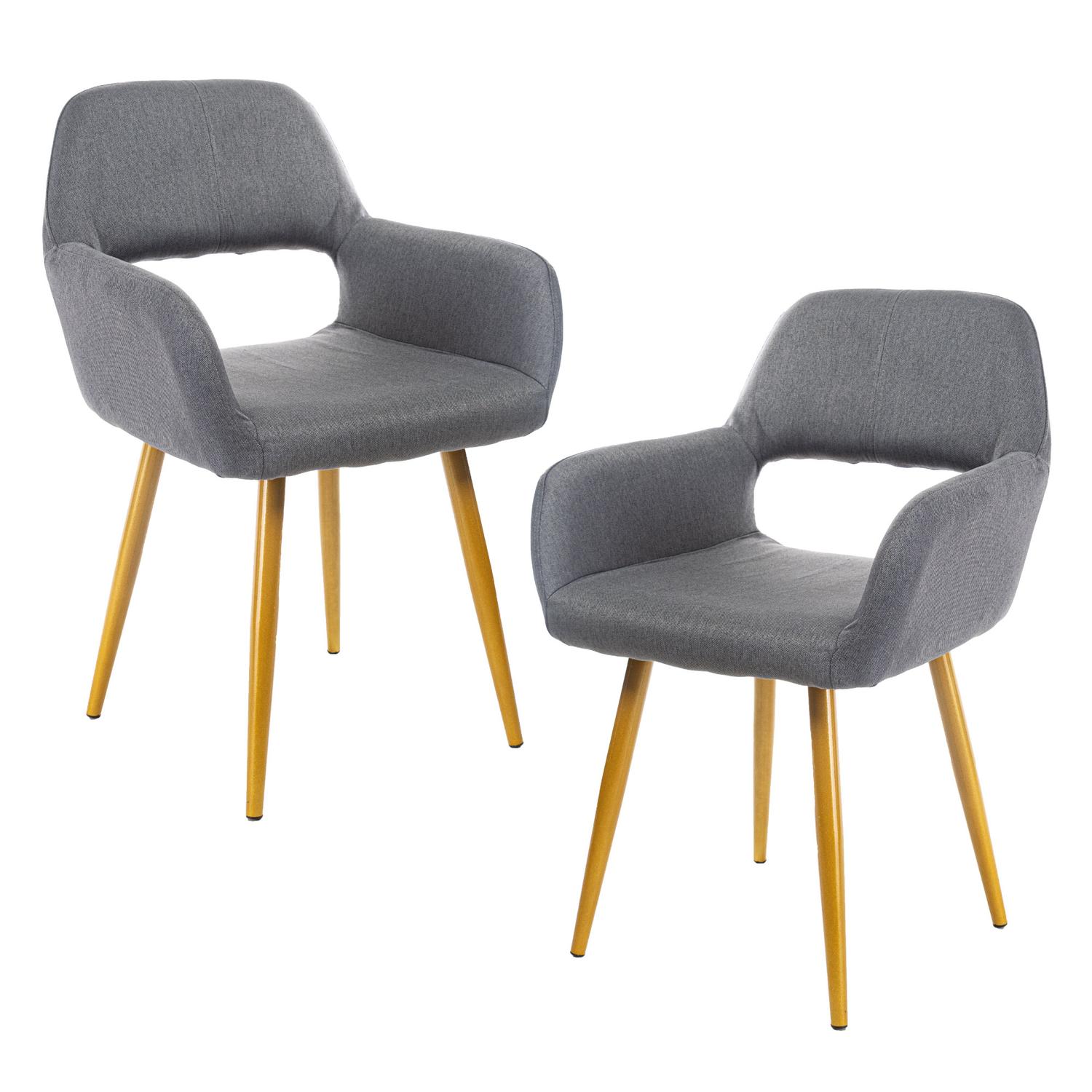 Foto 2 pulgar | Sillas Big Room SH-618 color Gris 2 Piezas
