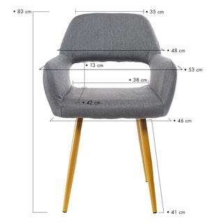 Foto 3 | Sillas Big Room SH-618 color Gris 2 Piezas
