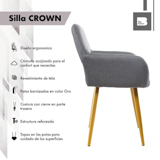 Foto 2 | Silla Big Room SH-618 color Gris