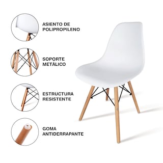 Foto 2 | Sillas Elly Decor SO-SP1-01 color Blanco