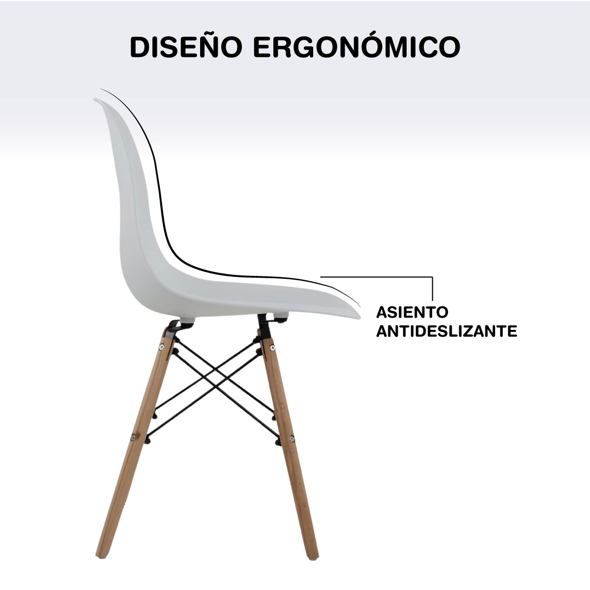 Foto 4 | Sillas Elly Decor SO-SP1-01 color Blanco