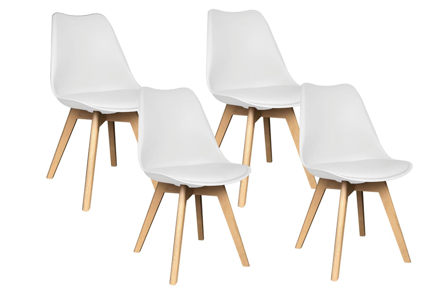 Sillas Eames Big Room HJSHKT000400 color Blanco 4 Piezas