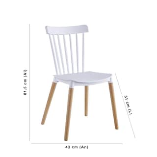Foto 5 | 4 Sillas French Midtown Concept color Blanco