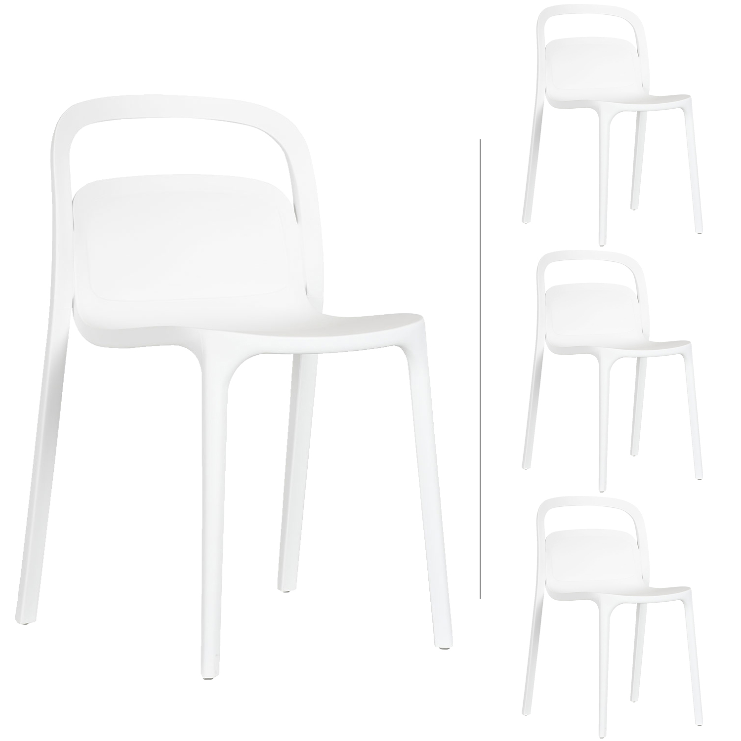 Paquete 4 Sillas Mundo In Asti Comedor Y Jardin Crema