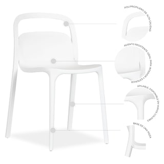 Foto 6 | Paquete 4 Sillas Mundo In Asti Comedor Y Jardin Crema
