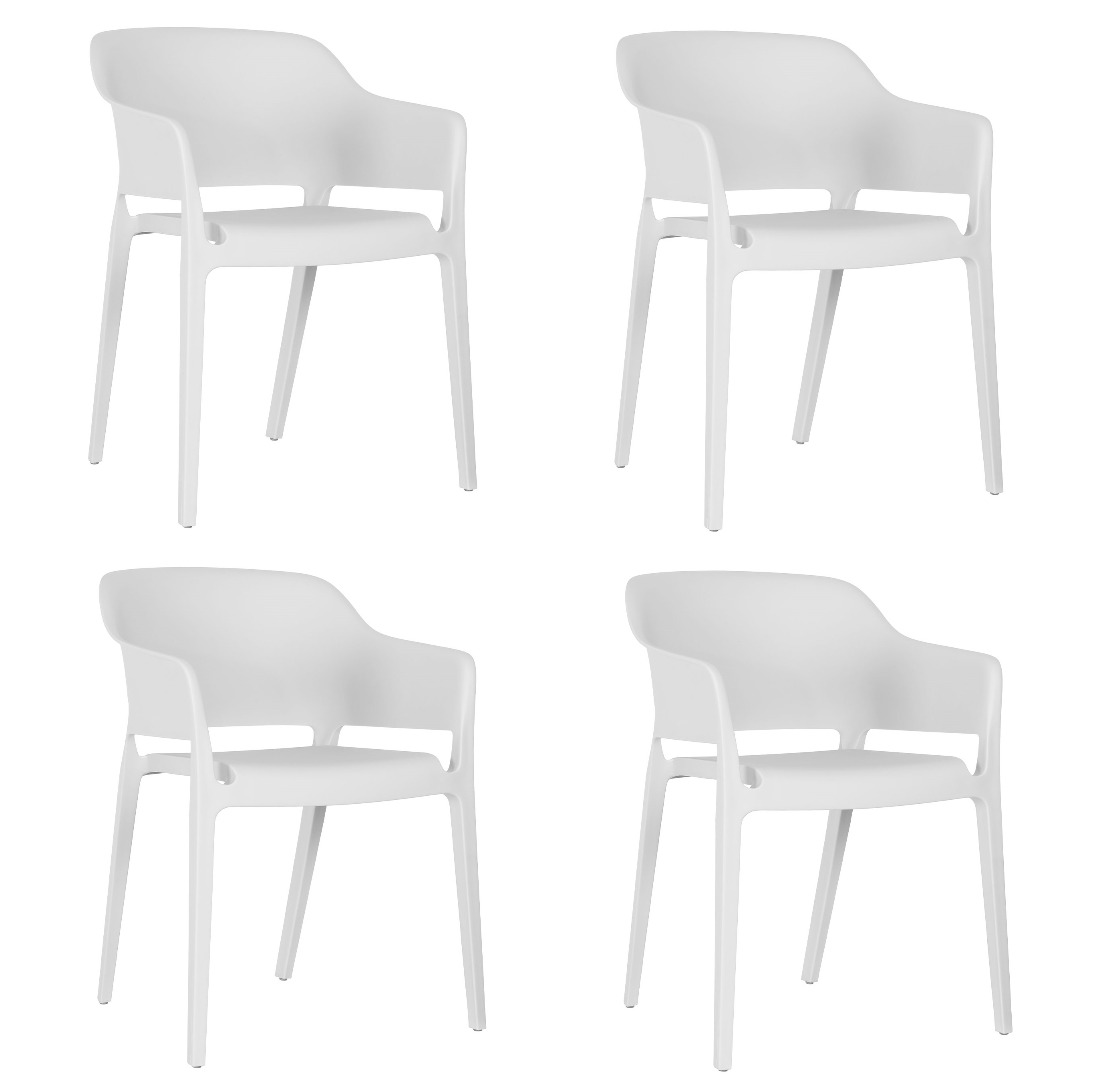 Paquete 4 Sillas Mundo In Capri Comedor Y Jardin Crema