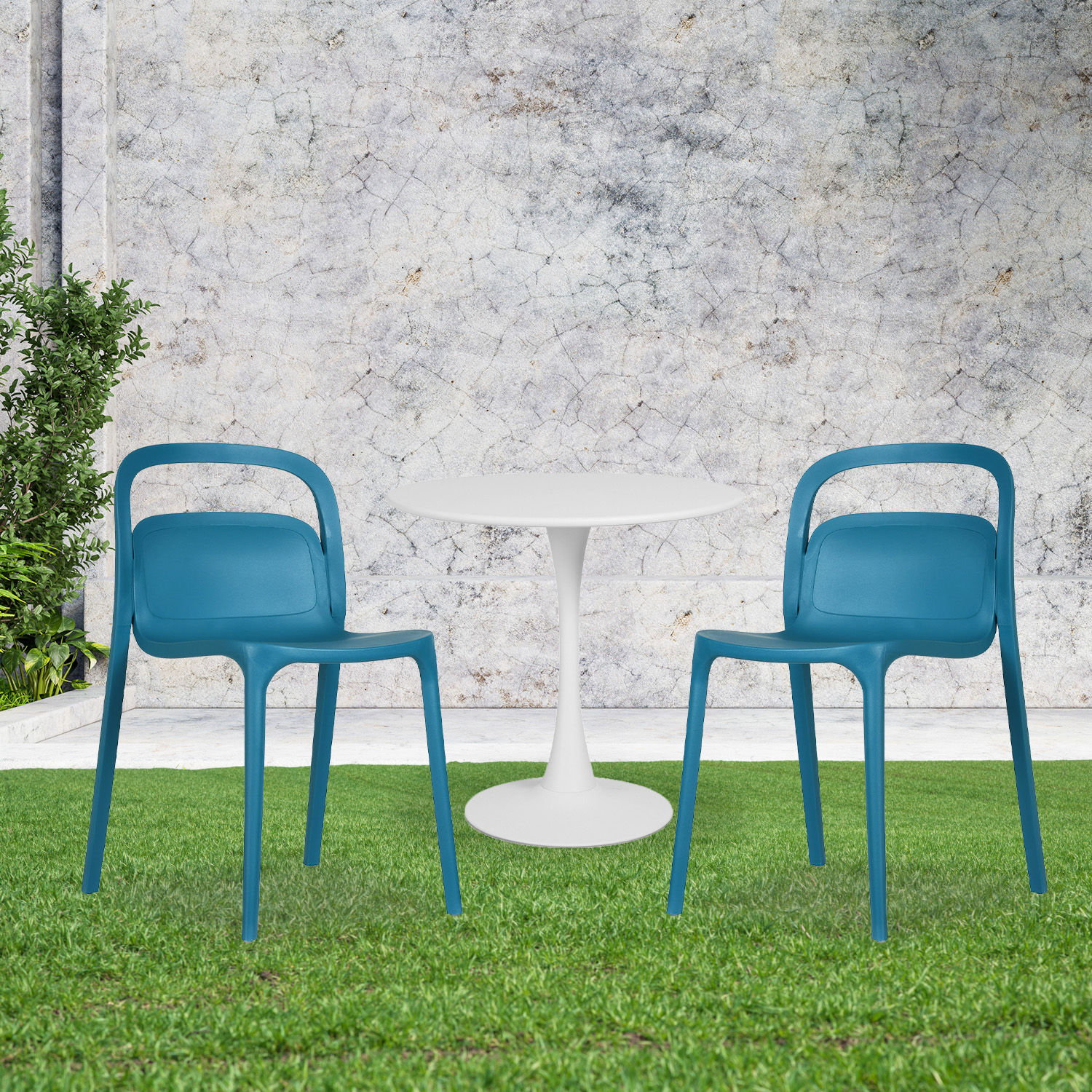 Foto 8 | Paquete 4 Sillas Mundo In Asti Comedor Y Jardin Azul