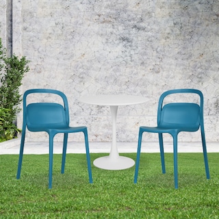 Foto 8 | Paquete 4 Sillas Mundo In Asti Comedor Y Jardin Azul