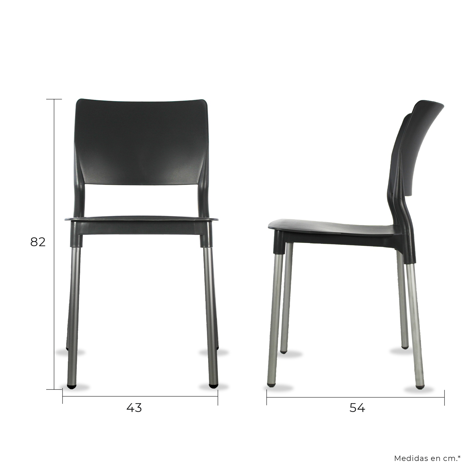 Foto 5 | Paquete 4 Sillas Mundo In Alesia Comedor Y Jardin Gris